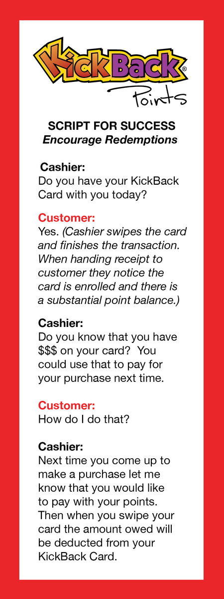 CASHIER BOOKLET – KickBack POP