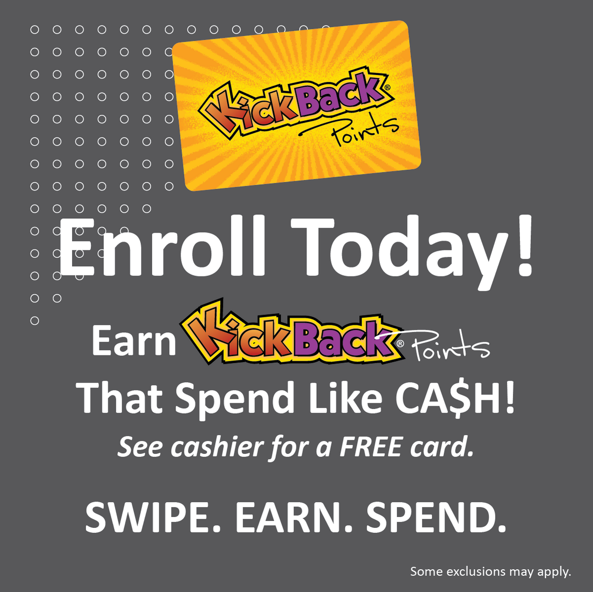 Kickback Card PROMOTER SIGN – KickBack POP