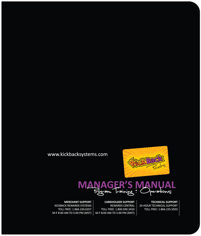 MANAGER'S MANUAL